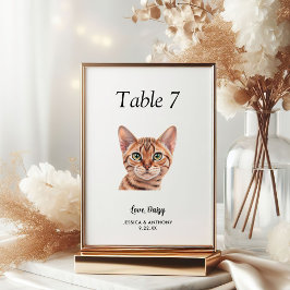 Numeração De Mesa Casamento de Cat Moderno Simples
