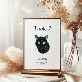 Numeração De Mesa Casamento de Cat Moderno Simples