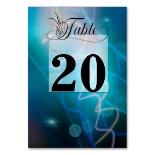 Numeração De Mesa Casamento de Celebração Azul Elegante