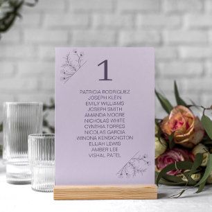 Numeração De Mesa Casamento de Cinzas Florais Elegante