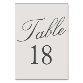 Numeração De Mesa Casamento de Cinzas Sólidas Simples
