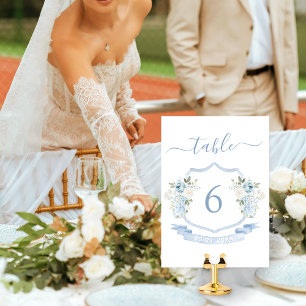 Numeração De Mesa Casamento de Crest Floral Branco Elegante