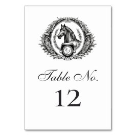 Numeração De Mesa Casamento de Crest Monogramas Equestres Elegante