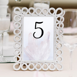 Numeração De Mesa Casamento de Cristais Roxos de Lavanda Leve