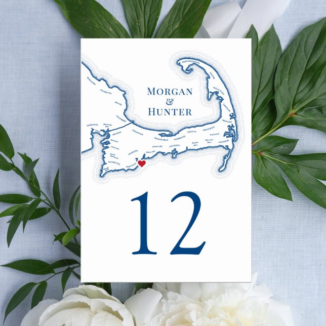 Numeração De Mesa Casamento de Destino de Cabo Cod (These Cape Cod table numbers are perfect for your Cape Cod destination wedding.)