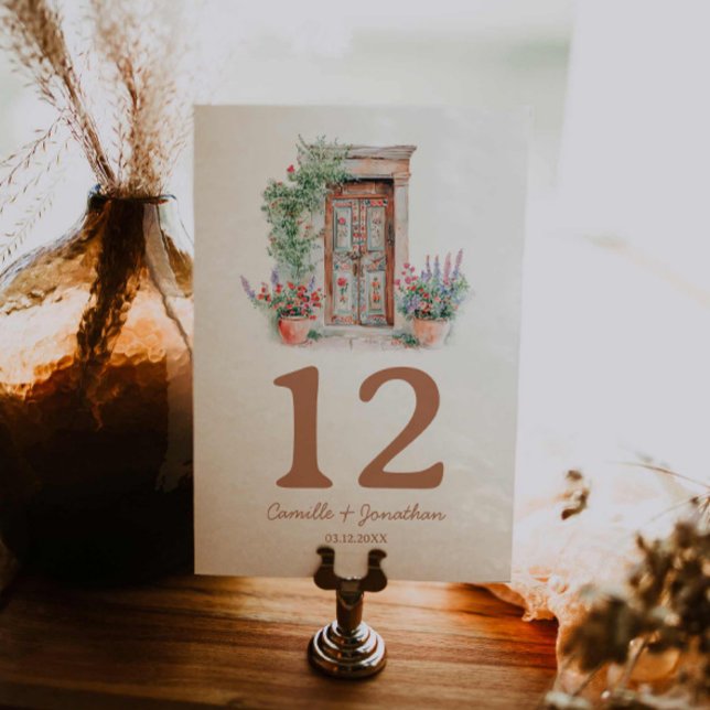 Numeração De Mesa Casamento de Destino Russo (Rustic Mexico Wedding Table Number)