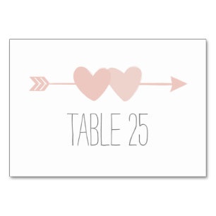 Numeração De Mesa Casamento de Dois Corações