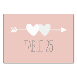 Numeração De Mesa Casamento de Dois Corações