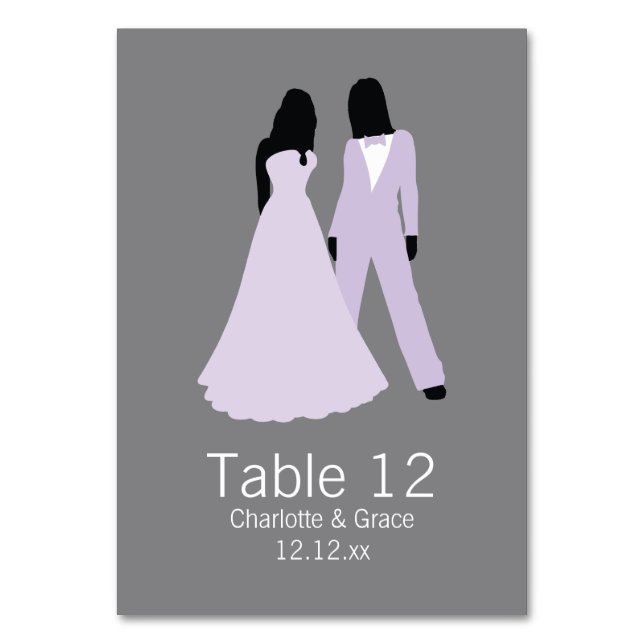 Numeração De Mesa Casamento De Dois Números De Tabela De Noivas (Lil (Frente)