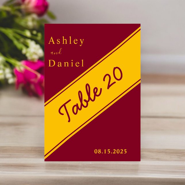 Numeração De Mesa Casamento De Dourado Luxo E Turvo Moderno Elegante (Criador carregado)