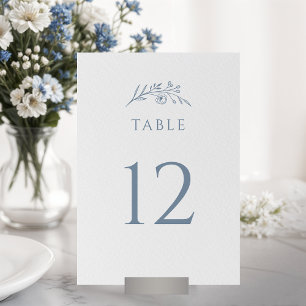 Numeração De Mesa Casamento de Dusty Blue Wildflower
