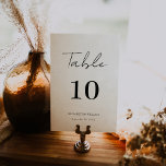 Numeração De Mesa Casamento de Elegância de Script Whimsical & Elega<br><div class="desc">Número de Tabela de Casamento de Elegância de Script Whimsical & Elegant impresso, moderno e elegante, que pode ser personalizado com seu texto e adicionar cada placa de número de tabela ao seu carrinho, um por um. Clique no botão "Personalizar" e use nossa ferramenta design para modificar este modelo. Veja...</div>