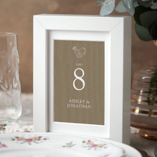 Numeração De Mesa Casamento de Elementos Simples Modernos Elegante (Criador carregado)