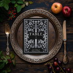 Numeração De Mesa Casamento de Espada Real Medieval Negra Silver<br><div class="desc">Celebre seu dia especial com esta design de Casamento de Espada Real Medieval. A folha de alumínio deste item NÃO é folha de alumínio real. Os itens são impressos exatamente como aparecem na tela quando você adiciona ao carrinho, por isso personalize e adicione cada número de tabela que você precisa...</div>
