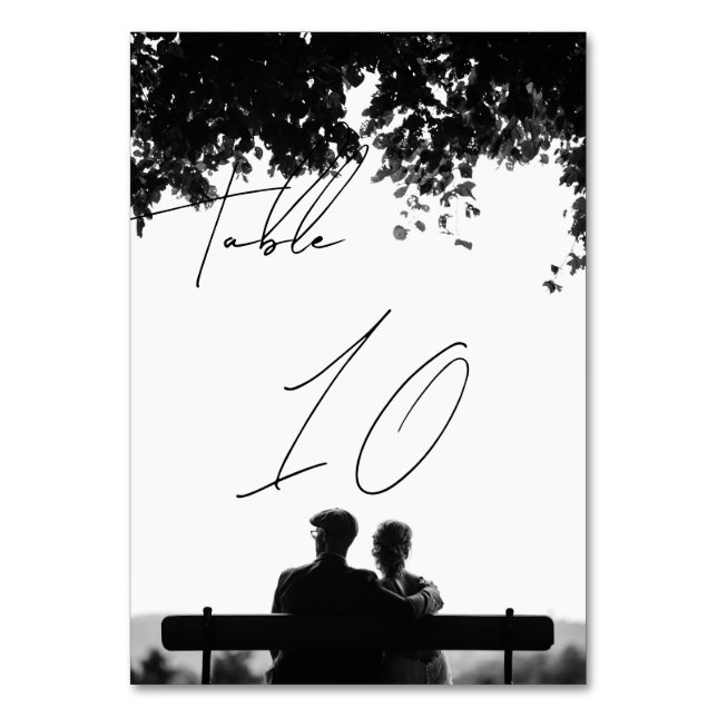 Numeração De Mesa Casamento de Estilo de Escrita Manual em Chic (Frente)