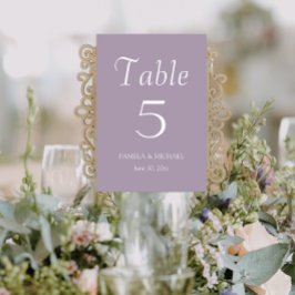 Numeração De Mesa Casamento de Estilo Simples Mauve