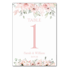 Numeração De Mesa Casamento de Eucalyptus Greenery, Peony Rosa Esmag