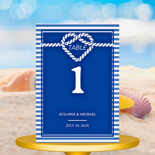 Numeração De Mesa Casamento de faixas de Marinho Azul Azul