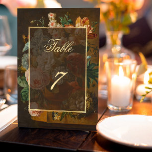 Numeração De Mesa Casamento de Flor de Arte Fina Elegante
