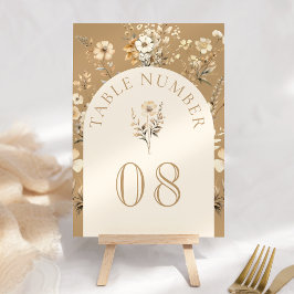 Numeração De Mesa Casamento de Flor Silvestre Boho Outono