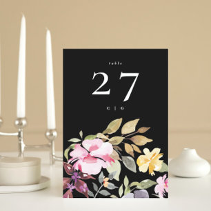 Numeração De Mesa Casamento de Florais Dramáticos