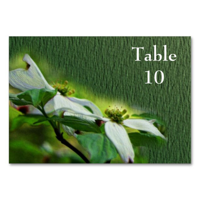 Numeração De Mesa Casamento de Flores Brancas de Dogwood (Frente)