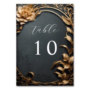 Numeração De Mesa Casamento de flores de ouro vítrea