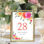 Numeração De Mesa Casamento de Flores Rosa Brilhantes De Aquarela El<br><div class="desc">Para mais personalização,  clique em "Personalizar este modelo" e,  em seguida,  em "Editar usando a Ferramenta Design". Na moda fácil de usar modelos de casamento,  mais itens disponíveis na loja (convites,  rsvp,  cartas de agradecimento,  papelaria e decoração). Se precisar de ajuda ou itens correspondentes,  entre em contato comigo.</div>