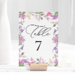 Numeração De Mesa Casamento de Flores Roxas Lavandas Quadradas Moder<br><div class="desc">Número da Tabela de Casamento das Flores Roxas Lavandas Quadradas Modernas. Itens correspondentes disponíveis.</div>