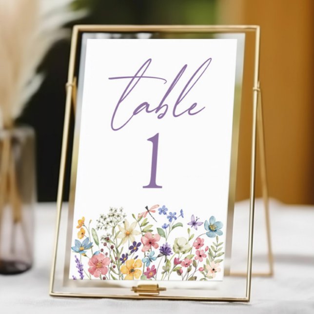 Numeração De Mesa Casamento de Flores Selvagens Florestais (Criador carregado)