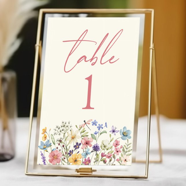 Numeração De Mesa Casamento de Flores Selvagens Florestais (Criador carregado)