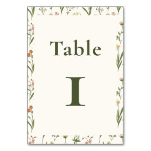 Numeração De Mesa Casamento de Flores Silvestres Rústicas Recepção F