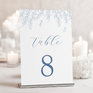 Numeração De Mesa Casamento de Folgas Mínimas Azuis Modernas