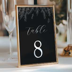 Numeração De Mesa Casamento De Folgas Mínimas Modernas Pretas E Bran