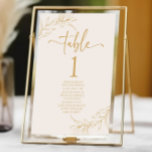 Numeração De Mesa Casamento de Folha de Leaf Dourada de Beige minima<br><div class="desc">Esta é uma Tabela de Casamento de Folha de Folha Dourada Mínima de Beige Minimalista com Nomes!</div>