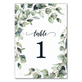 Numeração De Mesa Casamento de Folhas de Eucalipto