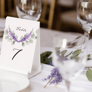 Numeração De Mesa Casamento de Folhas de Eucalipto Lavanda