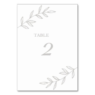 Numeração De Mesa Casamento de Folhas Românticas