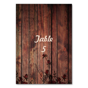 Numeração De Mesa Casamento de Forno Castanho e Faux Vermelho