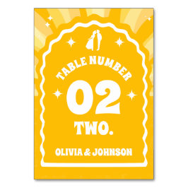 Numeração De Mesa Casamento de Fotografia do Arco Onda Moderno Sunsh