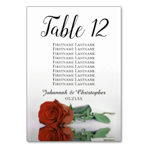 Numeração De Mesa Casamento de Gráficos de Rosa Laranja Elegante