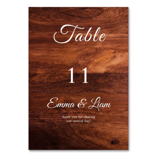 Numeração De Mesa Casamento de Grãos de Celeiro de Madeira Rústica (Frente)