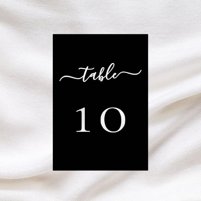 Numeração De Mesa Casamento de guião branco preto (Criador carregado)