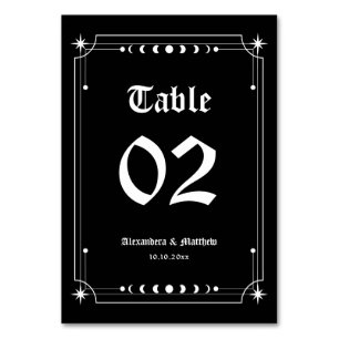 Numeração De Mesa Casamento de Halloween Gótico