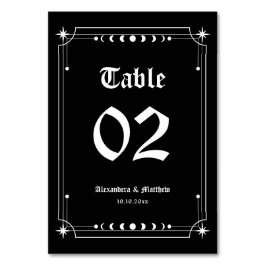 Numeração De Mesa Casamento de Halloween Gótico