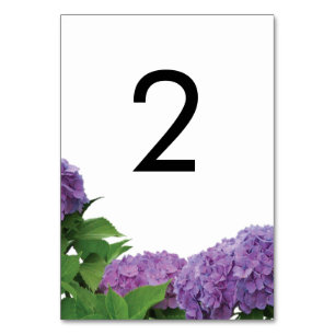 Numeração De Mesa Casamento de Hydrangea Púrpura Elegante