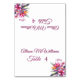 Numeração De Mesa Casamento De Ícone De Peixes Tropicais Por Aquarel