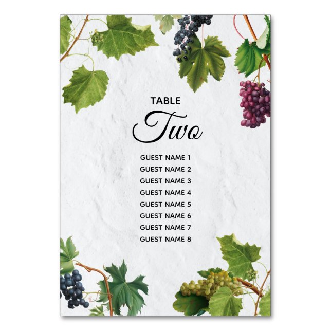 Numeração De Mesa Casamento de Ilhas Gregas do Vineyard do Mediterrâ (Frente)