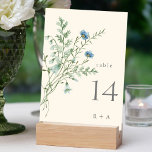 Numeração De Mesa Casamento de Ivory Elegant Watercolor<br><div class="desc">Este número da mesa de casamento apresenta lindas flores silvestres pintadas manualmente,  organizadas como um buquê,  perfeito para primavera,  verão ou casamentos outono. Para uma personalização mais avançada deste design,  clique no BOTÃO FERRAMENTA DESIGN AZUL acima! Itens correspondentes também estão disponíveis.</div>