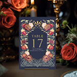 Numeração De Mesa Casamento de Jardim Encantado de Blue Fantasy<br><div class="desc">Celebrar com esta design de Casamento de Jardim Encantado Fantasia. Essa design é perfeita para casais que buscam uma estética moderna e caprichosa. A design na parte de trás do convite NÃO é uma folha de ouro real. Os itens são impressos exatamente como aparecem na tela quando você adiciona ao...</div>